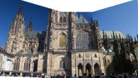 Composite of side of St Vitus’ cathedral