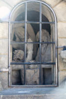 Statues of Saints John of Matha, Felix of Valois, and Ivan, on Charles Bridge