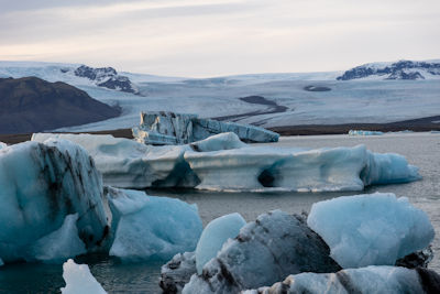Breiðamerkurjökull glacier, source of the icebergs