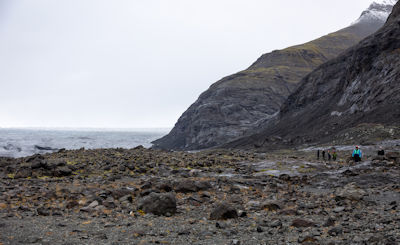 Returning from the glacier
