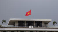 Vietnam flag on the Reunification palace