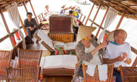 At back: tour manager Greta Taumberger, Daniel North and Julie Mayer; at front: Christine and Grahame Watts
