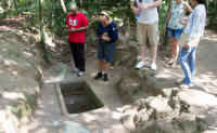 Tunnel entrance in a trench