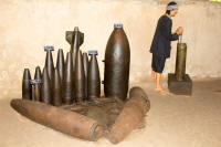 Unexploded American munitions