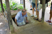 Peter leaves a larger tunnel exit