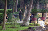 Guard at the stilt house