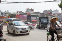 Traffic and intersection between phố Lò Đúc and phố Trần Khát Chân