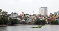 Buildings to the north of hồ (lake) Thanh Nhàn