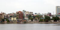 Buildings to the north of hồ (lake) Thanh Nhàn