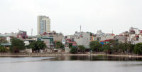 Buildings to the north of hồ (lake) Thanh Nhàn