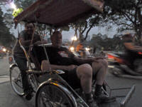 Peter in his rickshaw