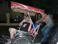Peter in his rickshaw