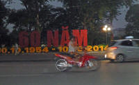 Motorcyclist and independence anniversary