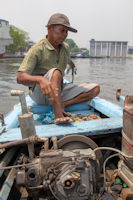 Pilot of the blue tour boat