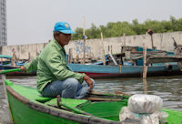 Pilot of the green tour boat