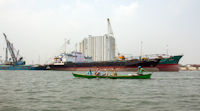 The green tour boat