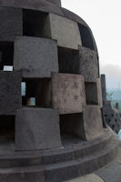Blocks of a perforated stupa