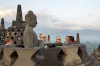 Davros with Julie Spooner, Martin, Steve Spooner, Margaret & Paul Whiteley, Irwan
