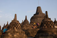 The central stupa in the sun