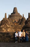 The central stupa in the sun