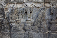 One of the story-telling panels