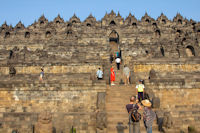 Entrance to the east side of Borobudur
