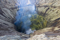Vertical composite of the interior of the crater of Mount Bromo