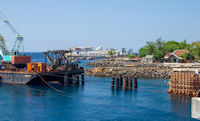 Constructing more berths, Ketapang harbour