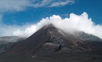 Clouds sweeping over the summit