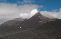 Clouds sweeping over the summit