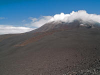 Clouds sweeping over the summit
