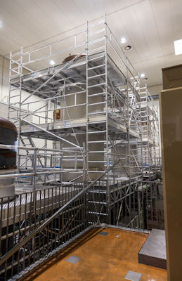 Equipment in the laser source building