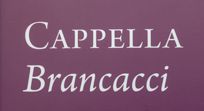 Sign for Capella Brancacci