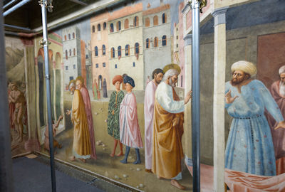 The Healing of the Cripple and the Raising of Tabitha by Masolino and Masaccio