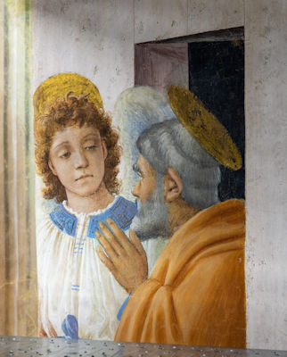 Detail of St Peter Being Freed from Prison by Filippino Lippi