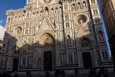 Composite of the front of the Duomo