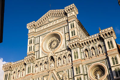 Upper front of the Duomo