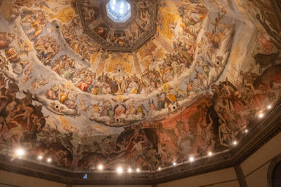 The Last Judgement fresco on the underside of the dome