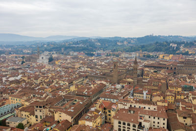 View south-east towards the Basilica of Santa Croce