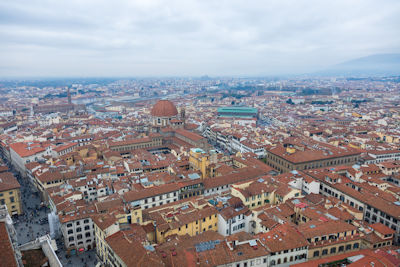 View north-west towards the Basilica di San Lorenzo