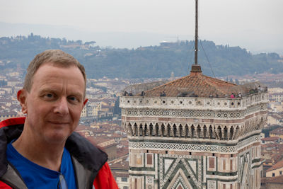 Composite tourist at the top of the Duomo's dome