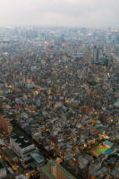 From the Tembo deck at 350m: view towards Yokohama at dusk