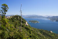 Shishiiwa cable car station on Mt. Misen and the Inland Sea