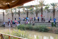 Self-baptisers at Qasr al-Yahud in the West Bank