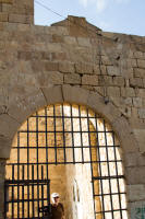 Arabic headstone over a doorway