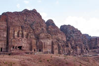The Palace Tomb, the Corinthian Tomb, the Silk Tomb, and part of the Urn Tomb panorama