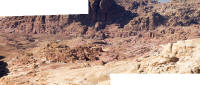 Panorama 1 of Petra from the road to Little Petra