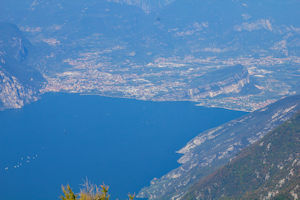 Northern end of Lake Garda from Monte Baldo: Riva and Torbole