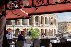 View of Verona Arena from Ristorante Liston 12