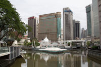 Masjid Jamak and the confluence of the Gombak River with the Klang River
